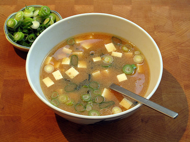 Miso soup is a staple of the Okinawa diet. Image source: flickr user Peter Jan Haas