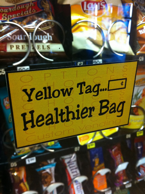 vending machine healthy label