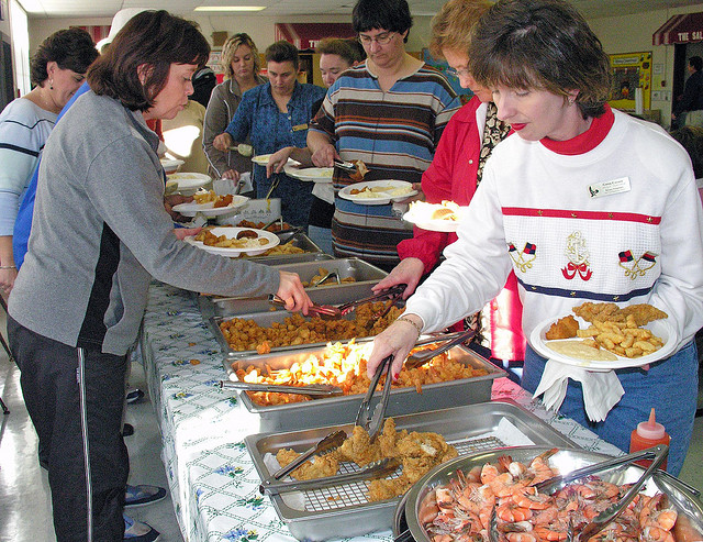 staff seafood buffet