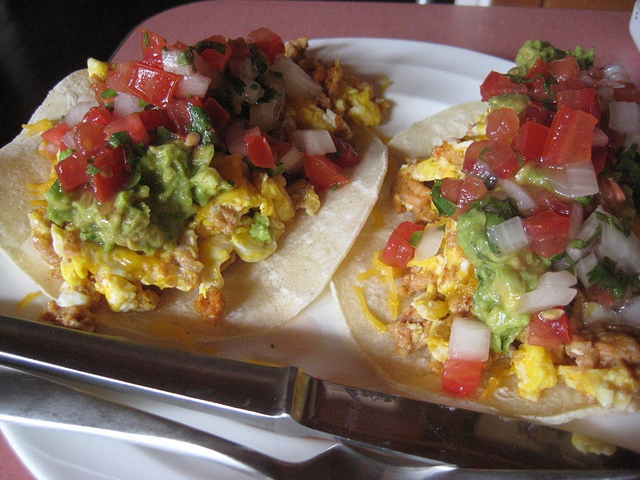 breakfast tacos with avocado