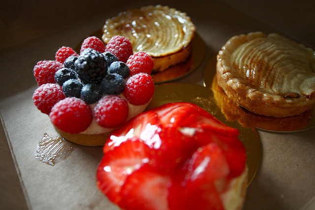 berry tarts and pastries