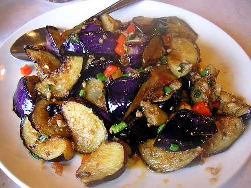 Chinese stir fried eggplant