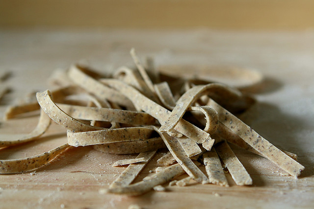 uncooked buckwheat noodles