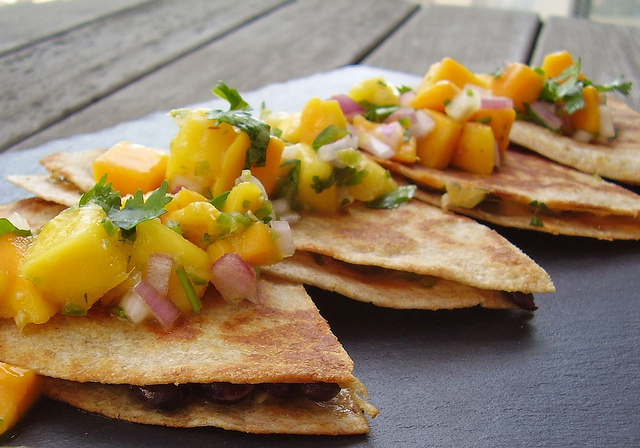 black bean quesadillas