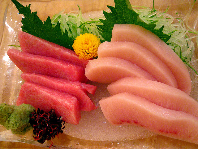 sashimi on a plate