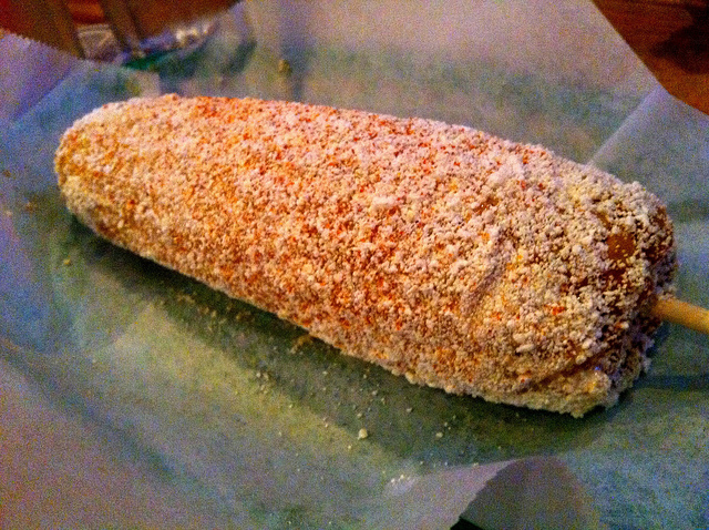 Elote corn on the cob