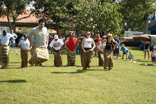 company picnic potato sack race