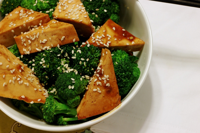 broccoli and tofu