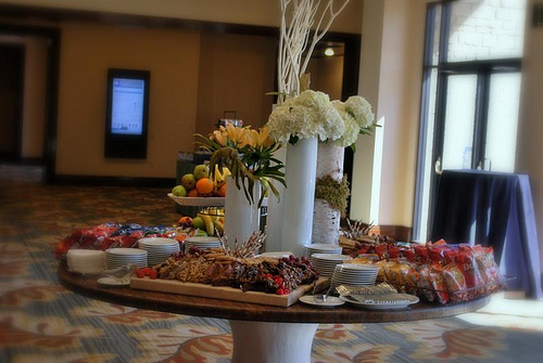snack table at conference