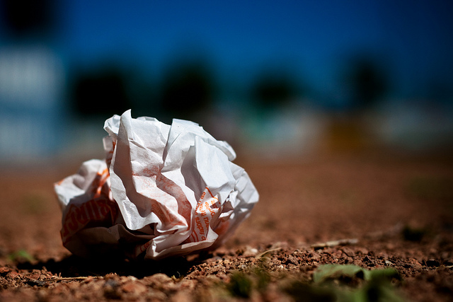 food wrapper litter