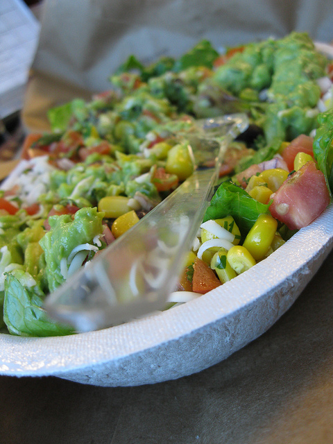 burrito bowl with guacamole