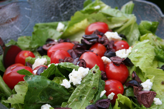 Fresh Greek food - a classic salad.