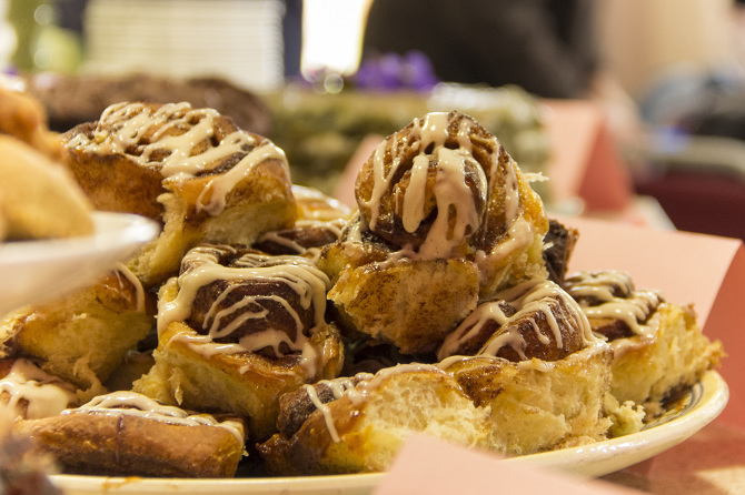 Homemade cinnamon rolls.