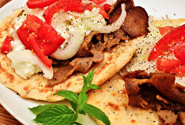 Gyro, a classic Greek food.